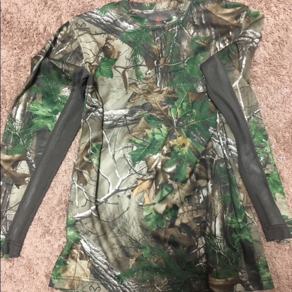 Camo shirt with air net under arms